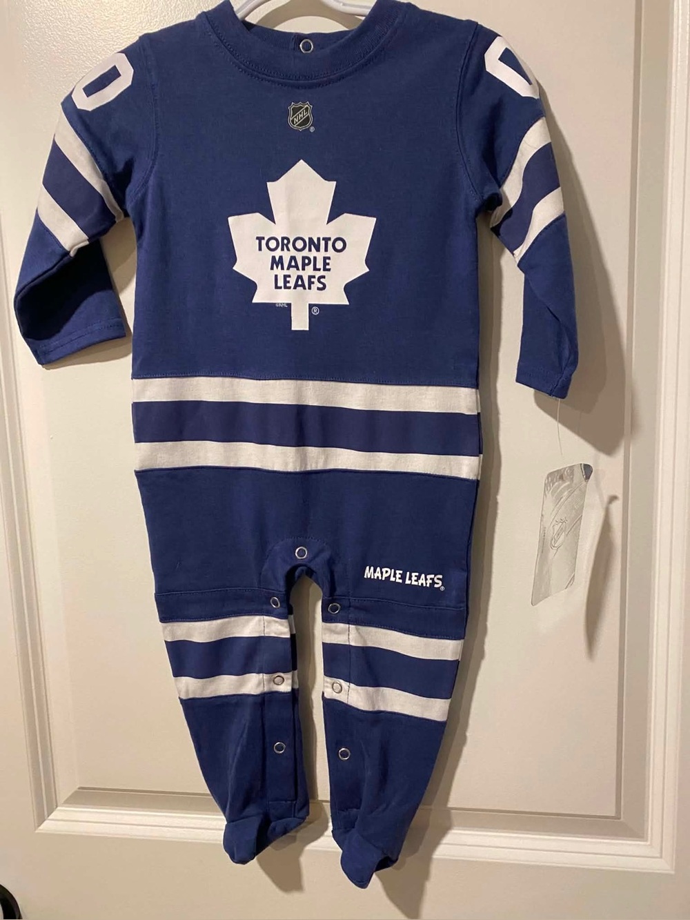 NHL Toronto Maple Leafs Navy & White Footed One-Piece